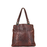 グッチ グッチシマ バンブー トートバッグ ショルダーバッグ 232946 ブラウン レザー キャンバス レディース GUCCI 【中古】